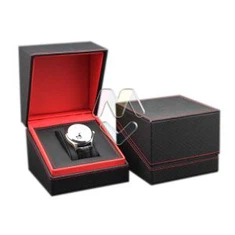 ဇိမ်ခံအနက်ရောင်သားရေစောင့်ကြည့်ရန်လက်ဆောင်များနာရီများအတွက်သေတ္တာများ